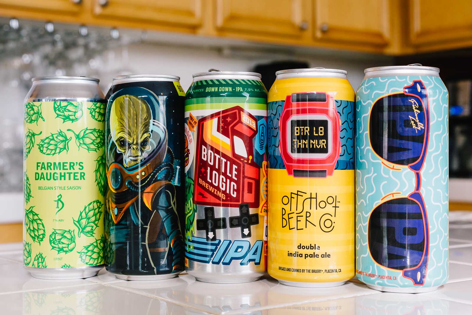 Beers from Offshoot Beer Co, The Alchemist, and Bottle Logic Brewing