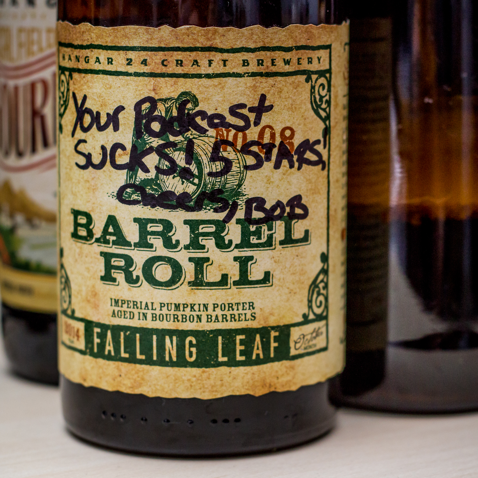 Hangar 24 Craft Brewery - Falling Leaf. Label customized by Bob Vreeland.