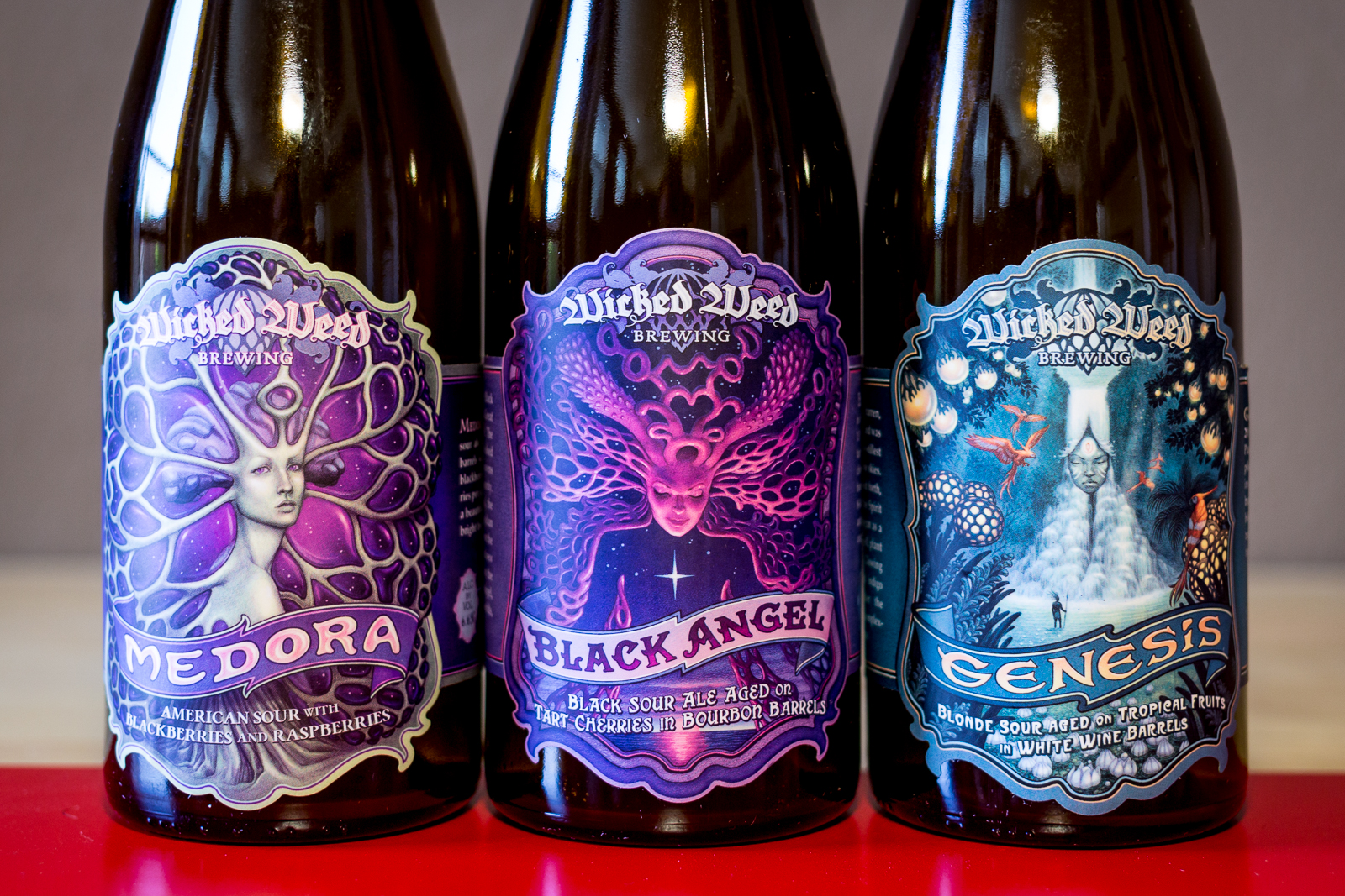 Wicked Weed Brewing - Medora, Black Angel, and Genesis