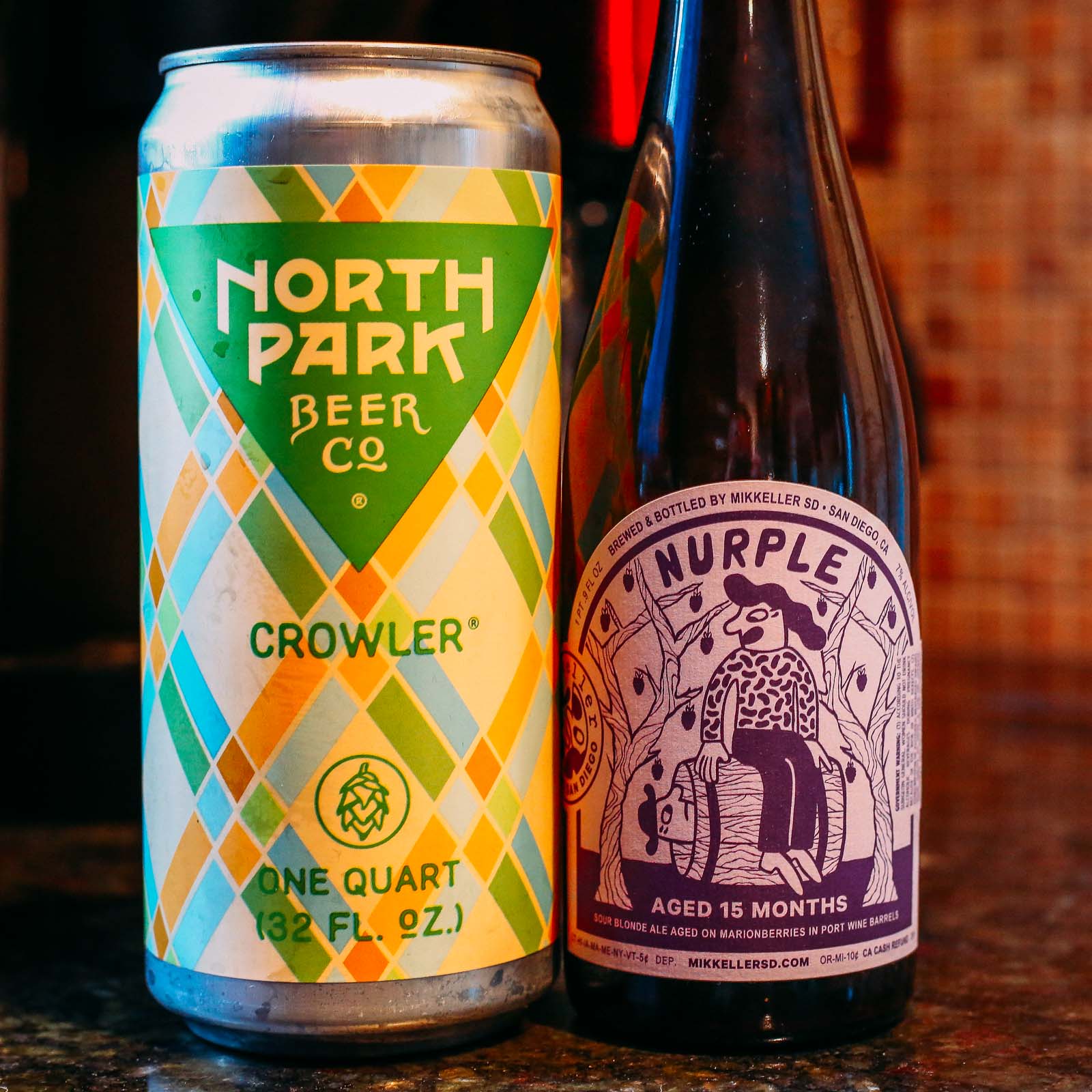 Beers from Mikkeller San Diego and North Park Beer Co