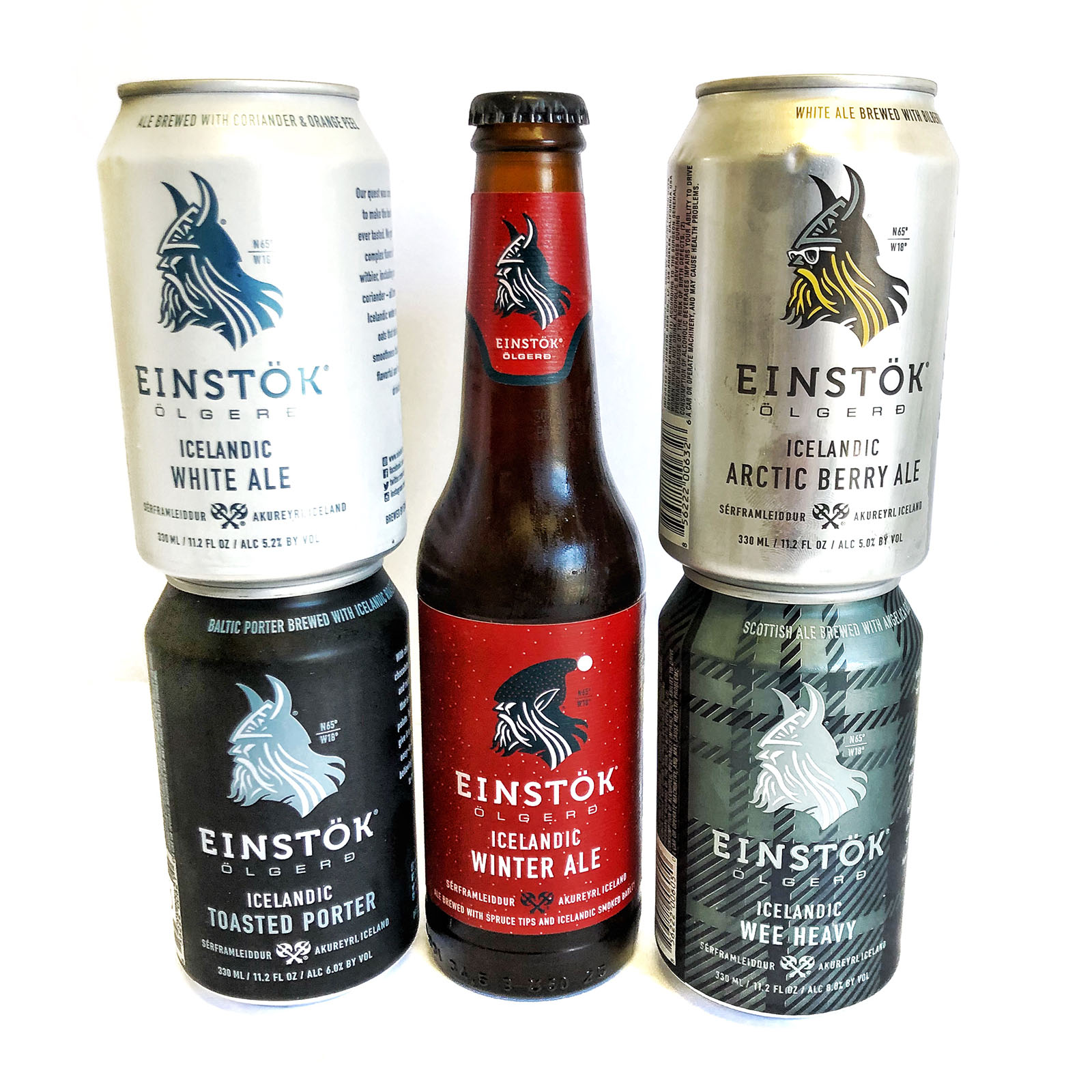 Pictured: Beers from Iceland's Einstök.