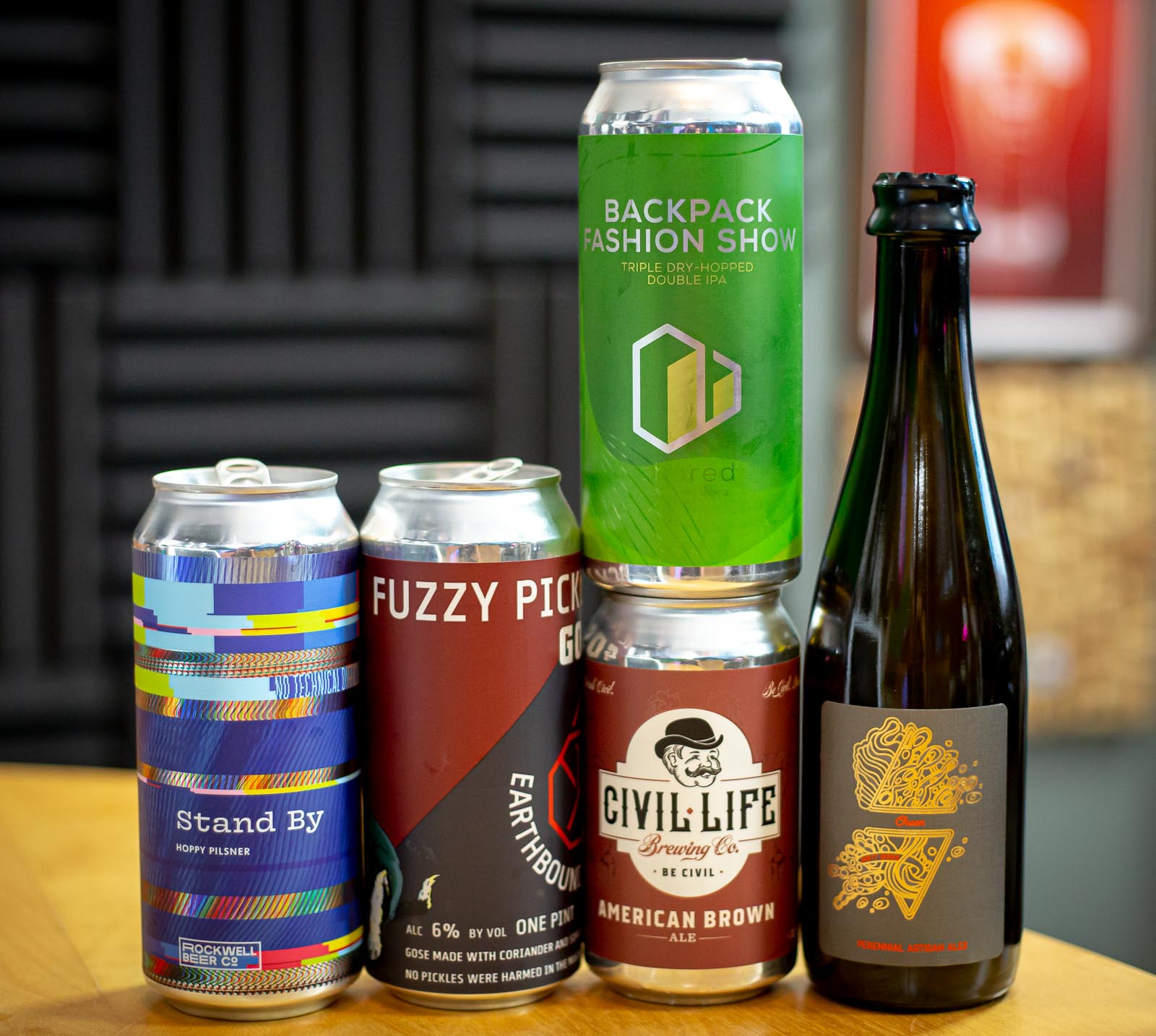 Pictured: Beers from Andy Richter.